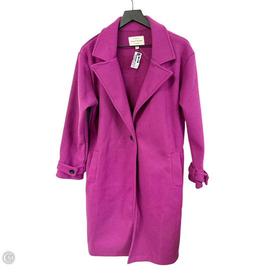 Coat Trench Coat By Haute Monde In Purple, Size: M