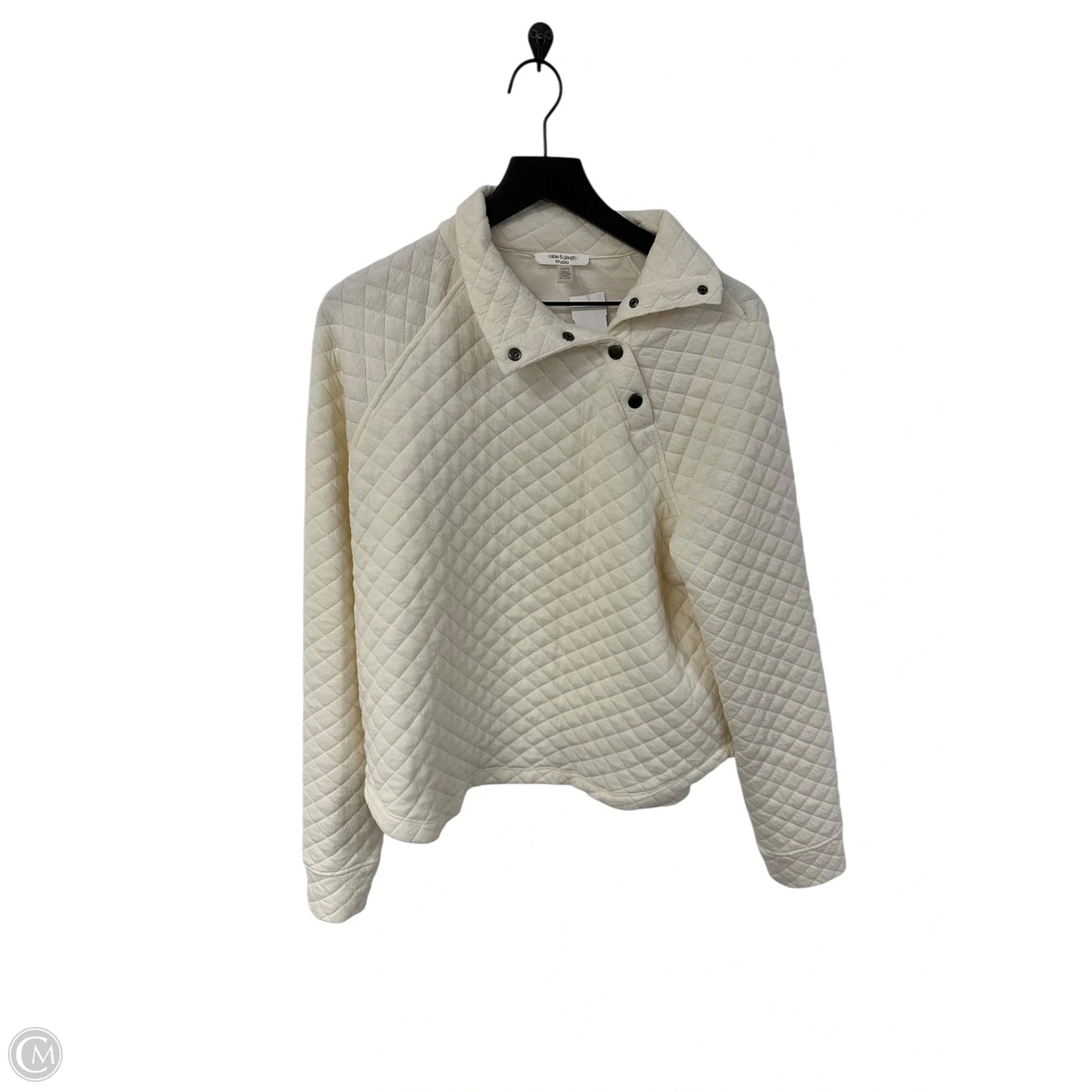 Sweatshirt Collar By Cable And Gauge In White, Size: L