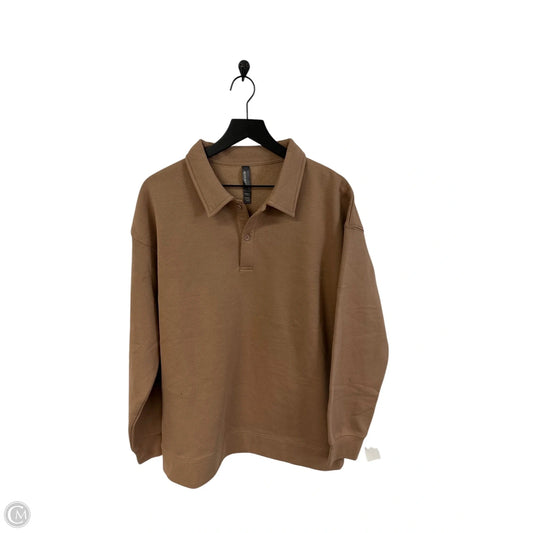 Sweatshirt Collar By Mondetta In Brown, Size: L