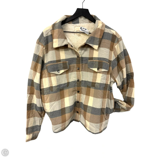 Jacket Shirt By Lucky Brand In Plaid Pattern, Size: Xl