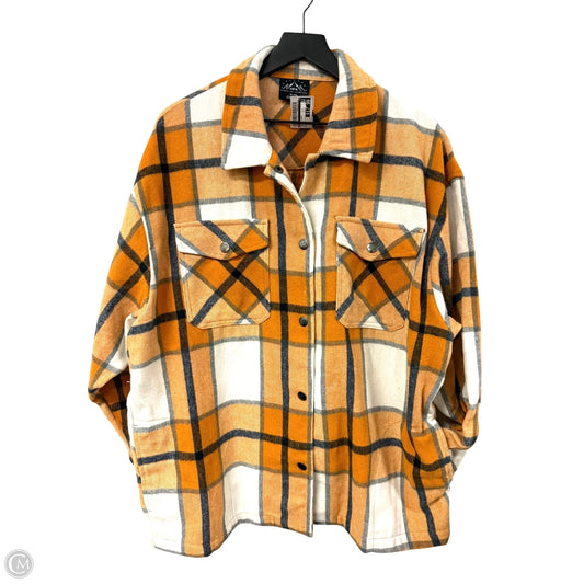 Jacket Shirt By Hfx In Yellow, Size: Xl