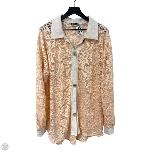 Top Long Sleeve By Heimish Usa In Cream, Size: Xl