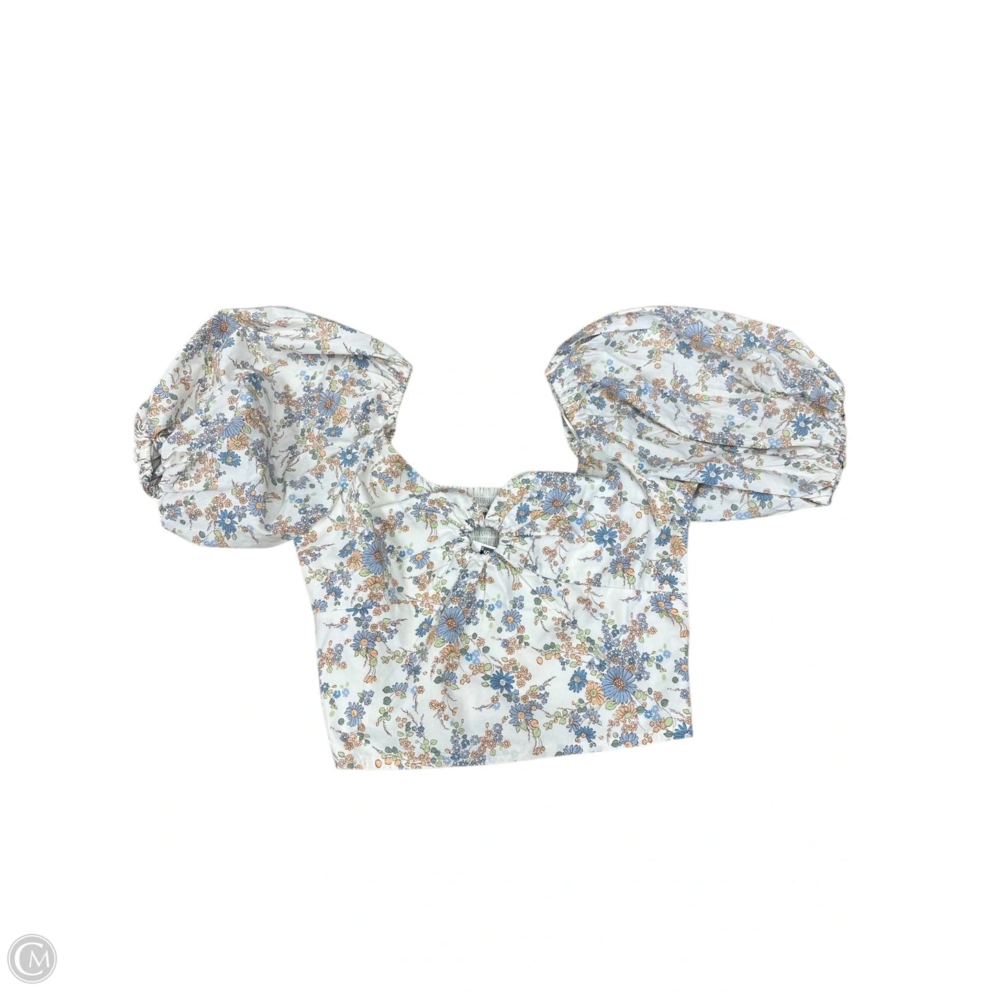 Top Short Sleeve By Abercrombie And Fitch In Floral Print, Size: M