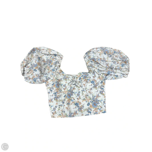 Top Short Sleeve By Abercrombie And Fitch In Floral Print, Size: M