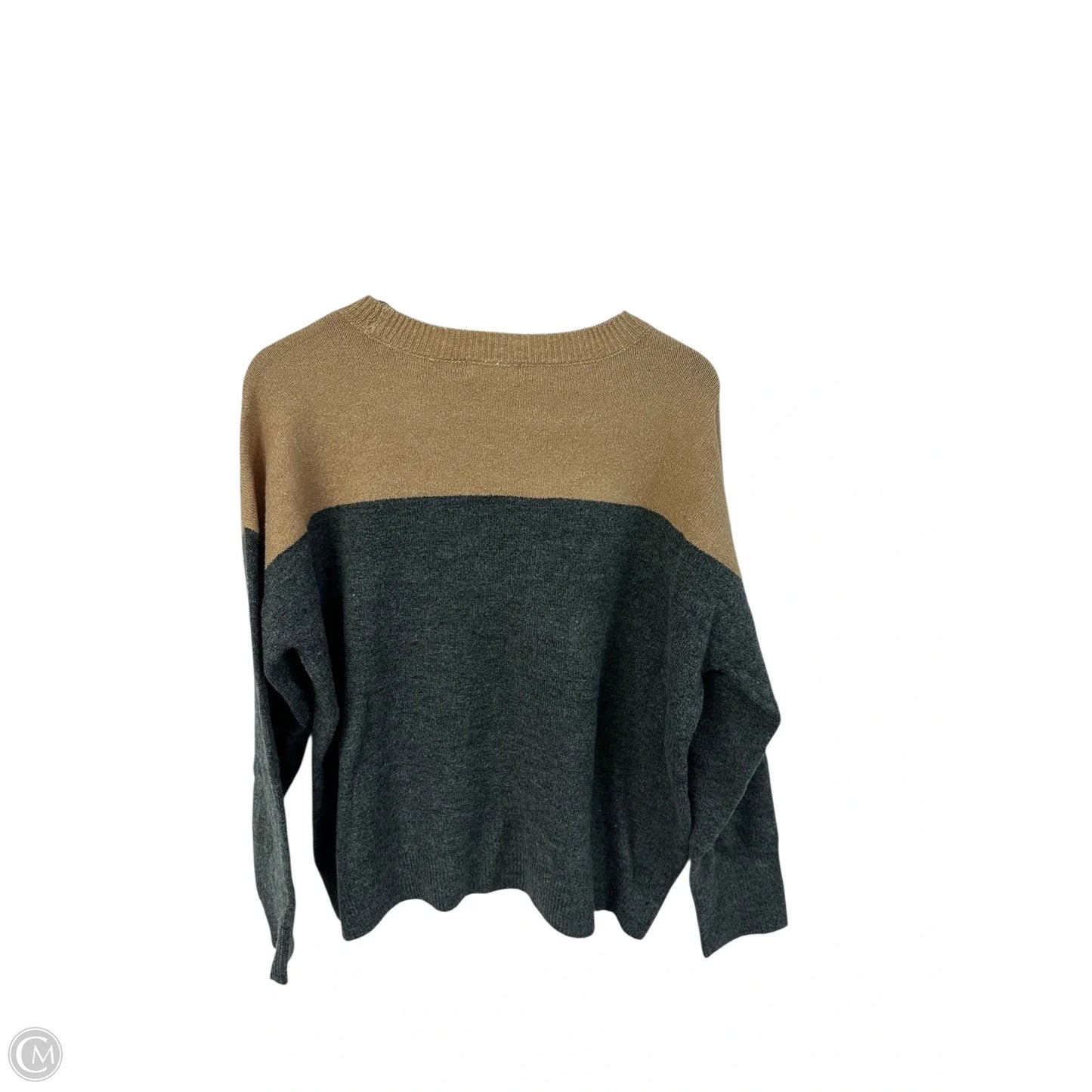Sweater By Workshop In Brown & Grey, Size: L