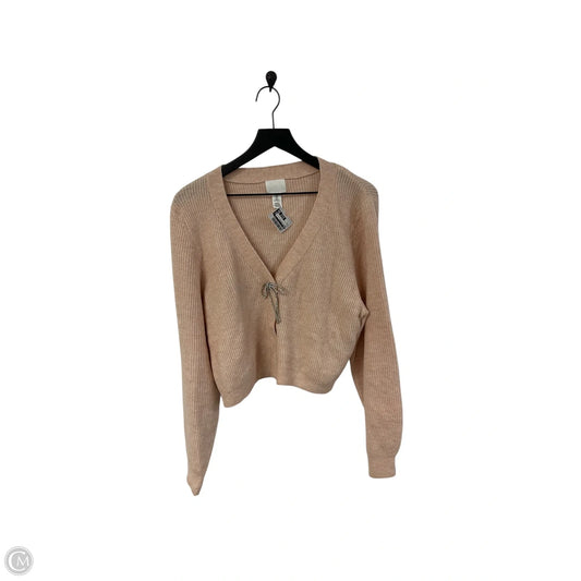 Sweater Cardigan By H&m In Pink, Size: M