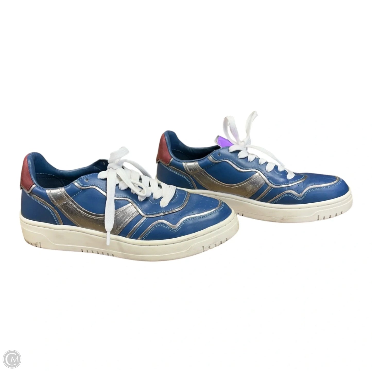 Shoes Sneakers By Free People In Blue & Silver, Size: 9