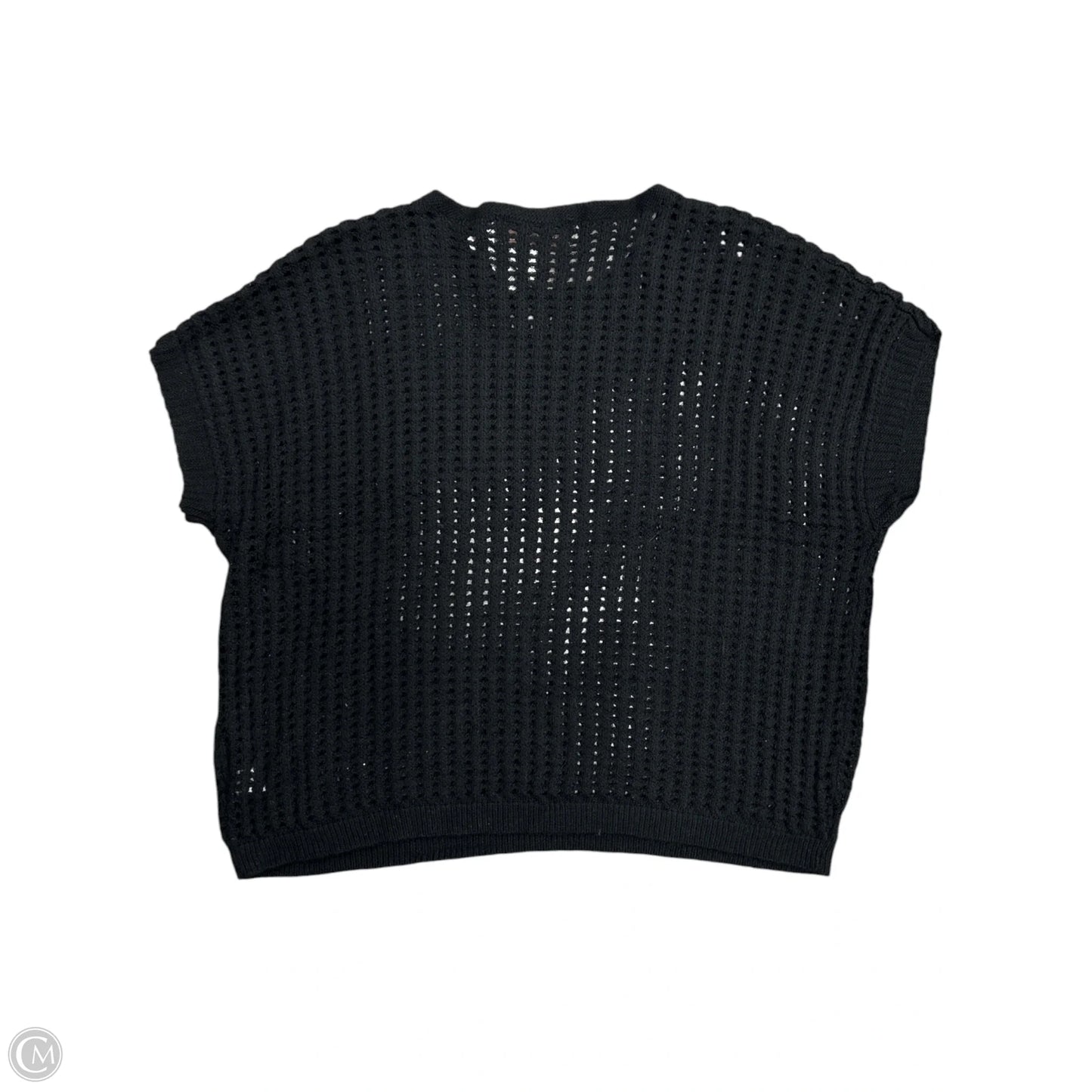 Sweater Short Sleeve By Zenana In Black, Size: S