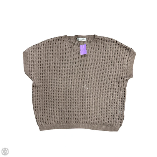 Sweater Short Sleeve By Zenana In Tan, Size: S