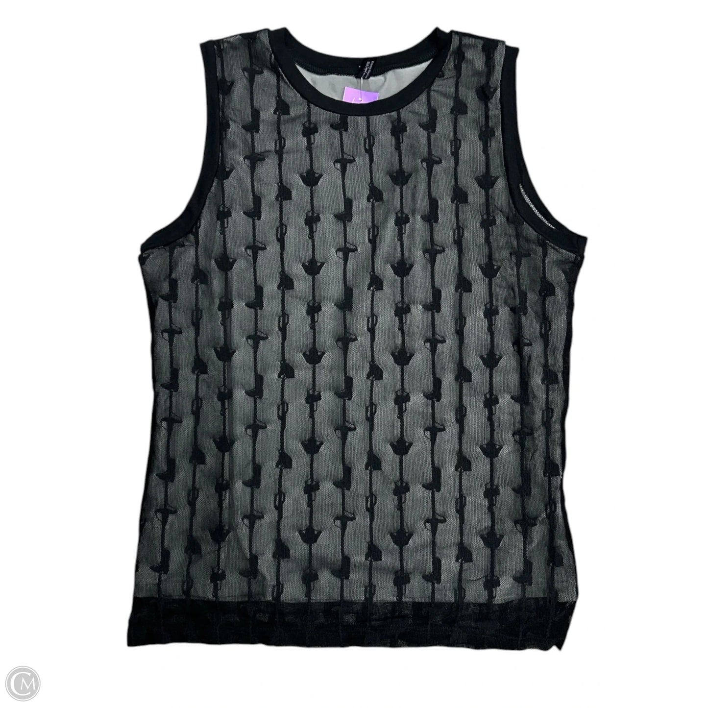 Top Sleeveless By Clothes Mentor In Black, Size: L