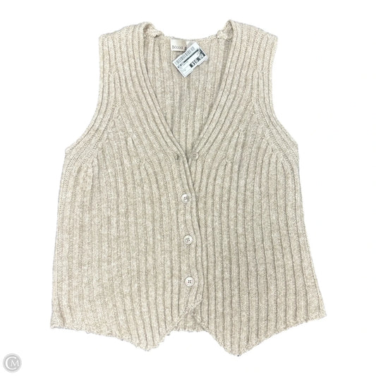 Vest Sweater By Be Cool In Tan, Size: M