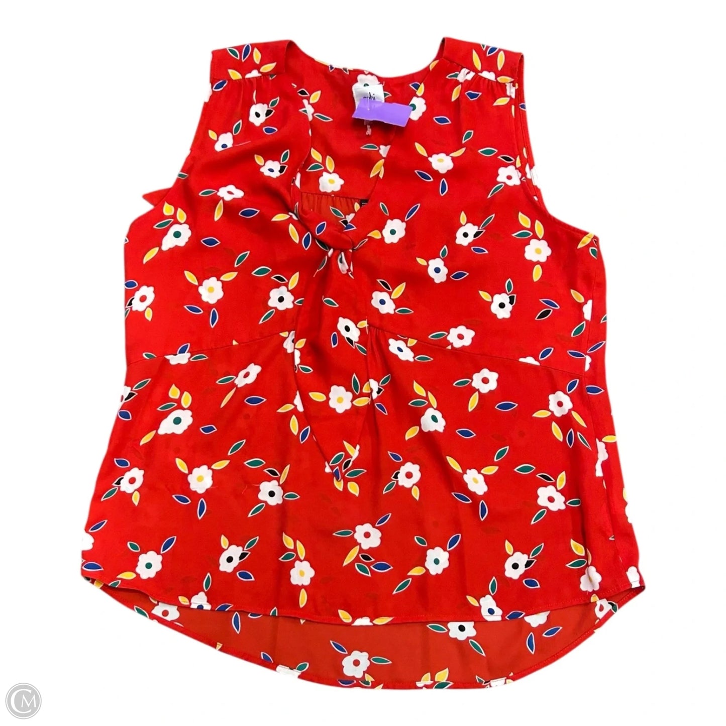 Top Sleeveless By Cabi In Floral Print, Size: M