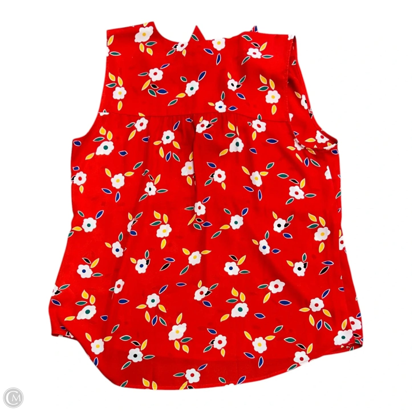 Top Sleeveless By Cabi In Floral Print, Size: M