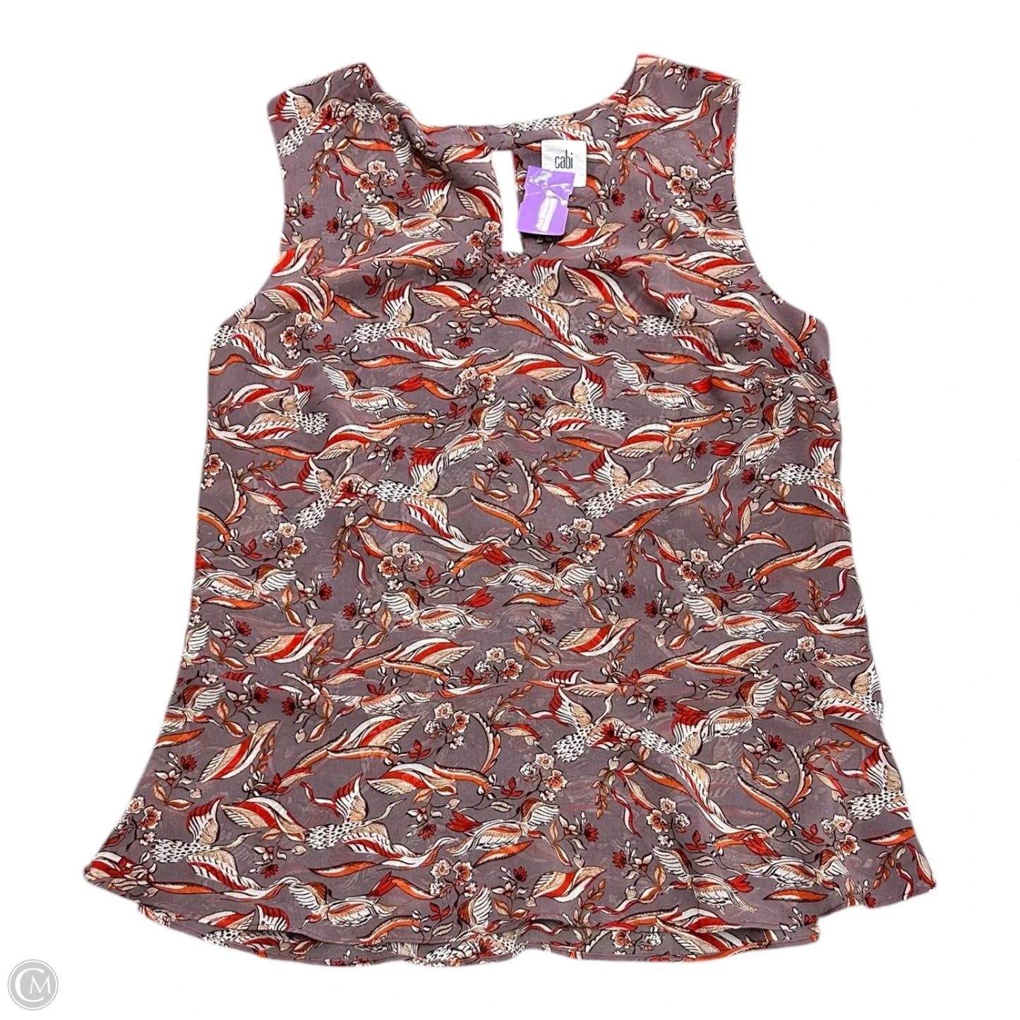 Top Sleeveless By Cabi In Purple & Red, Size: M