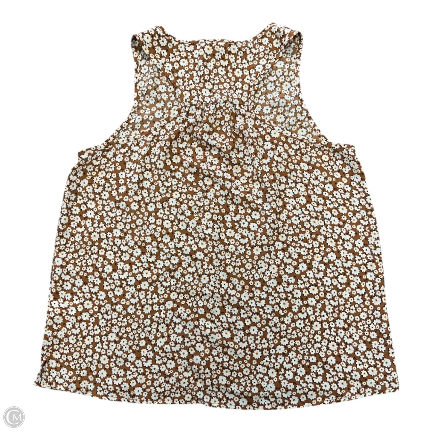 Top Sleeveless By Cabi In Floral Print, Size: M
