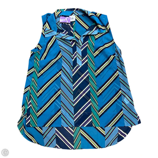 Top Sleeveless By Cabi In Blue & Green, Size: M