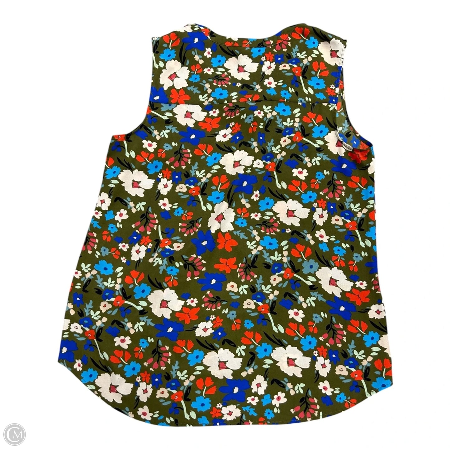 Top Sleeveless By Cabi In Floral Print, Size: M