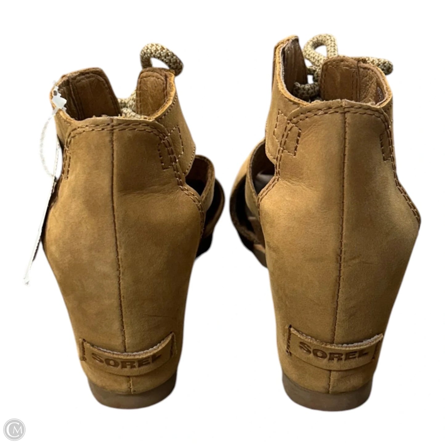 Sandals Heels Wedge By Sorel In Tan, Size: 6.5