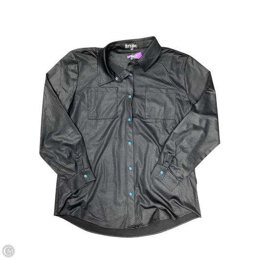 Top Long Sleeve By Cmc In Black, Size: L