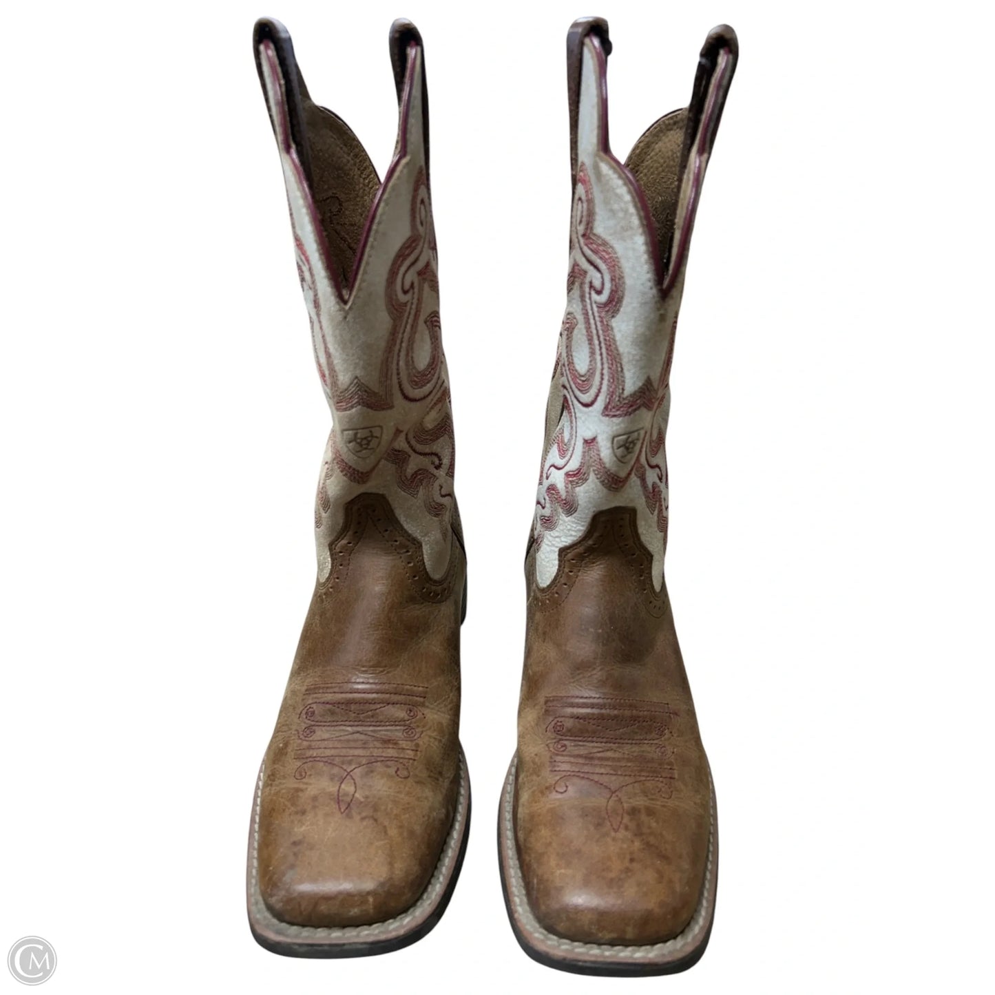 Boots Western By Ariat In Brown & Cream, Size: 6