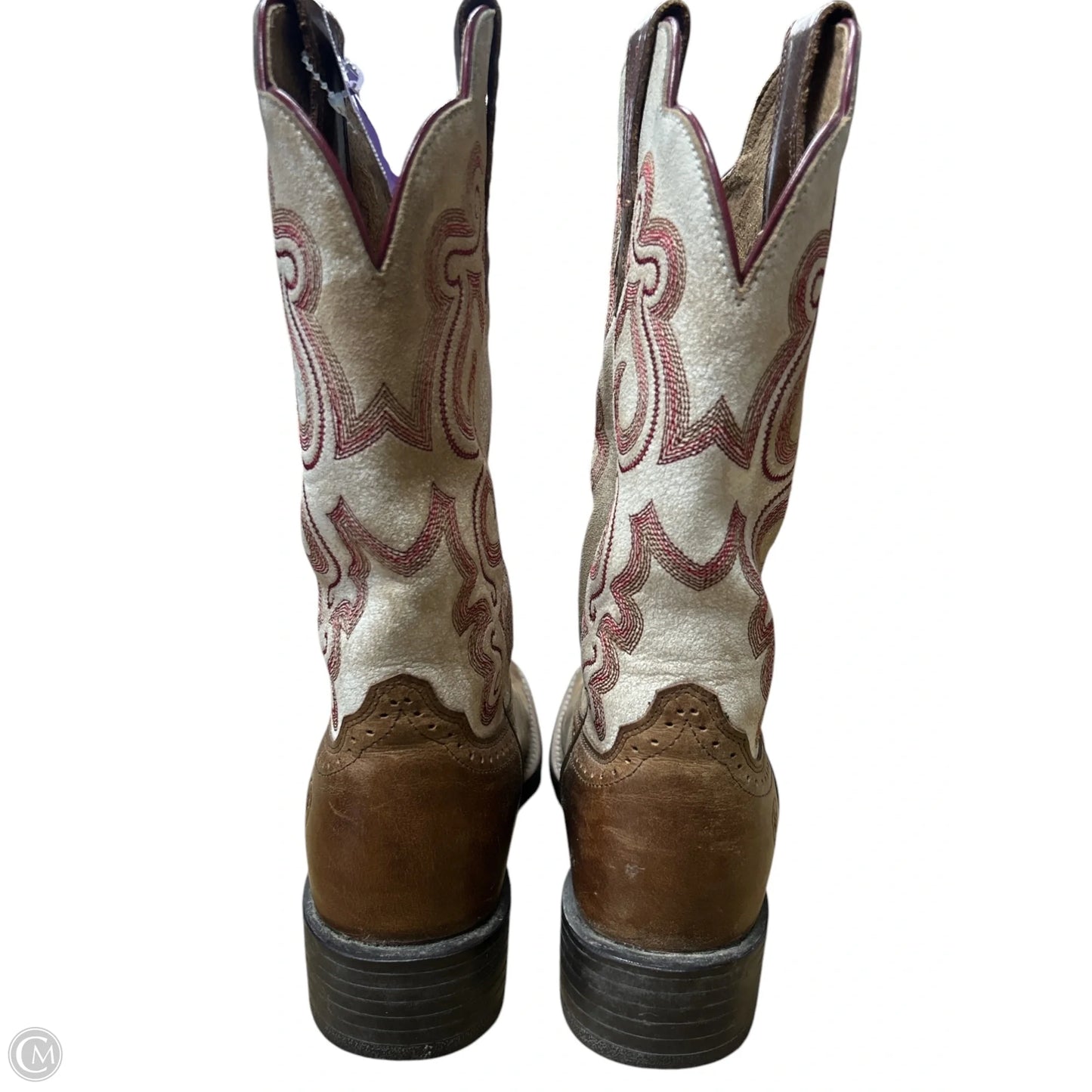 Boots Western By Ariat In Brown & Cream, Size: 6