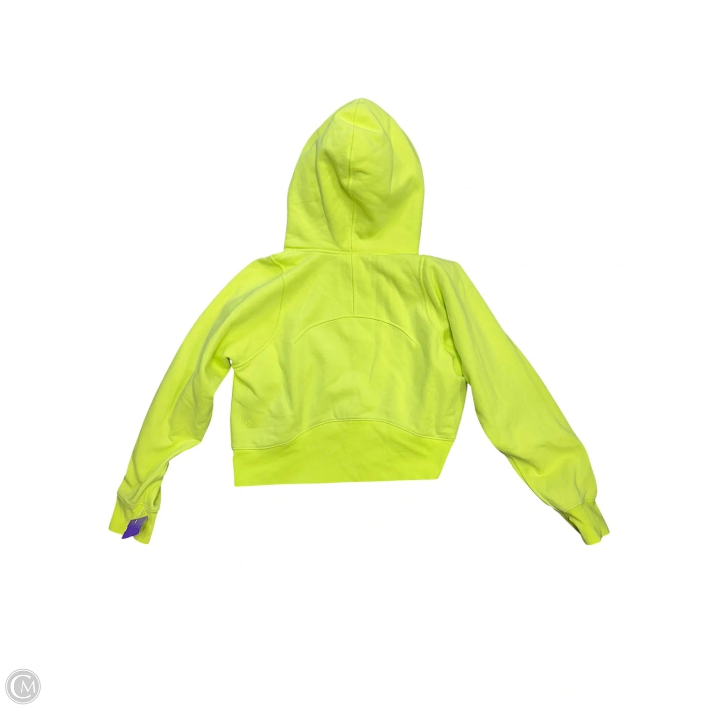 Athletic Sweatshirt Hoodie By Lululemon In Chartreuse, Size: S