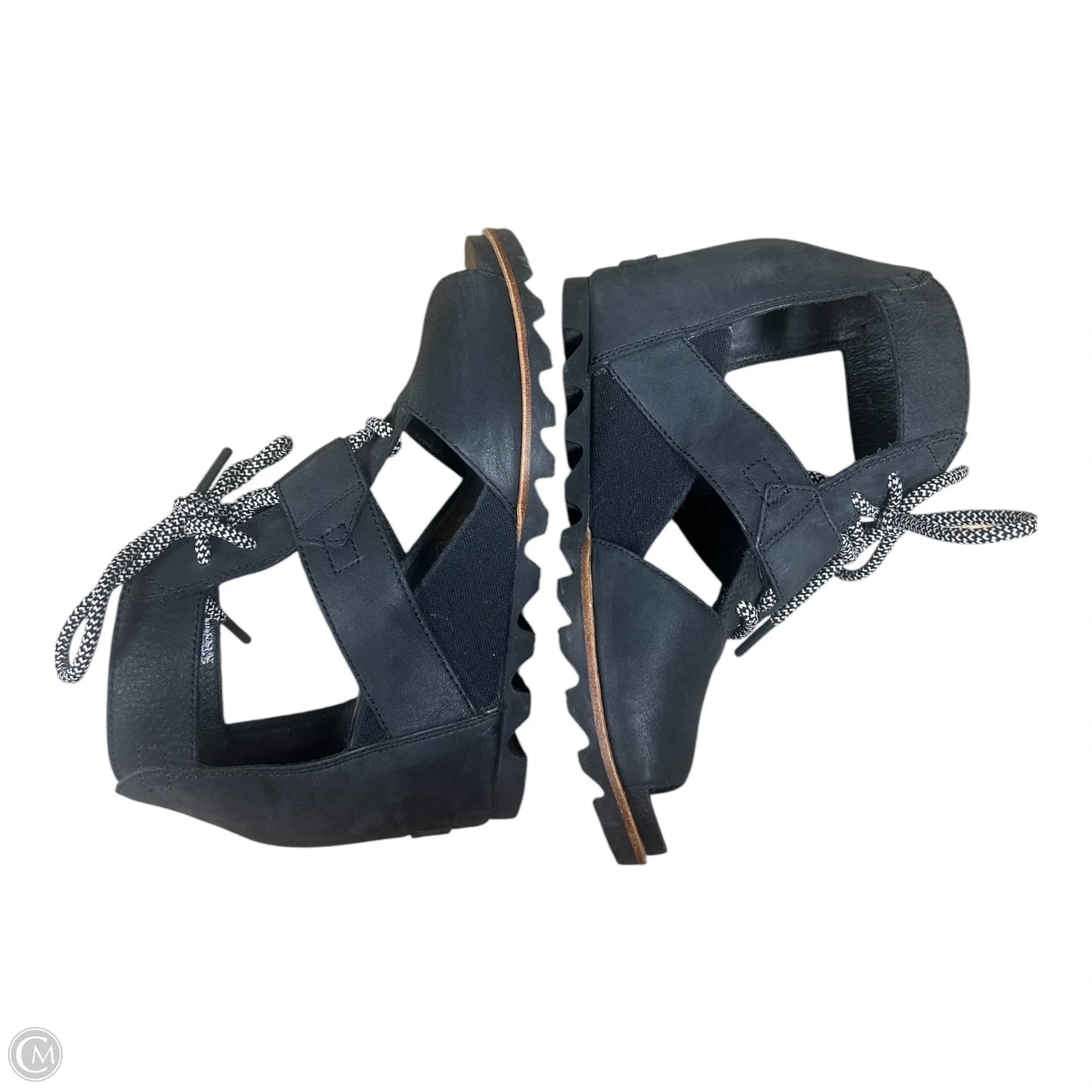 Sandals Heels Wedge By Sorel In Black, Size: 9.5