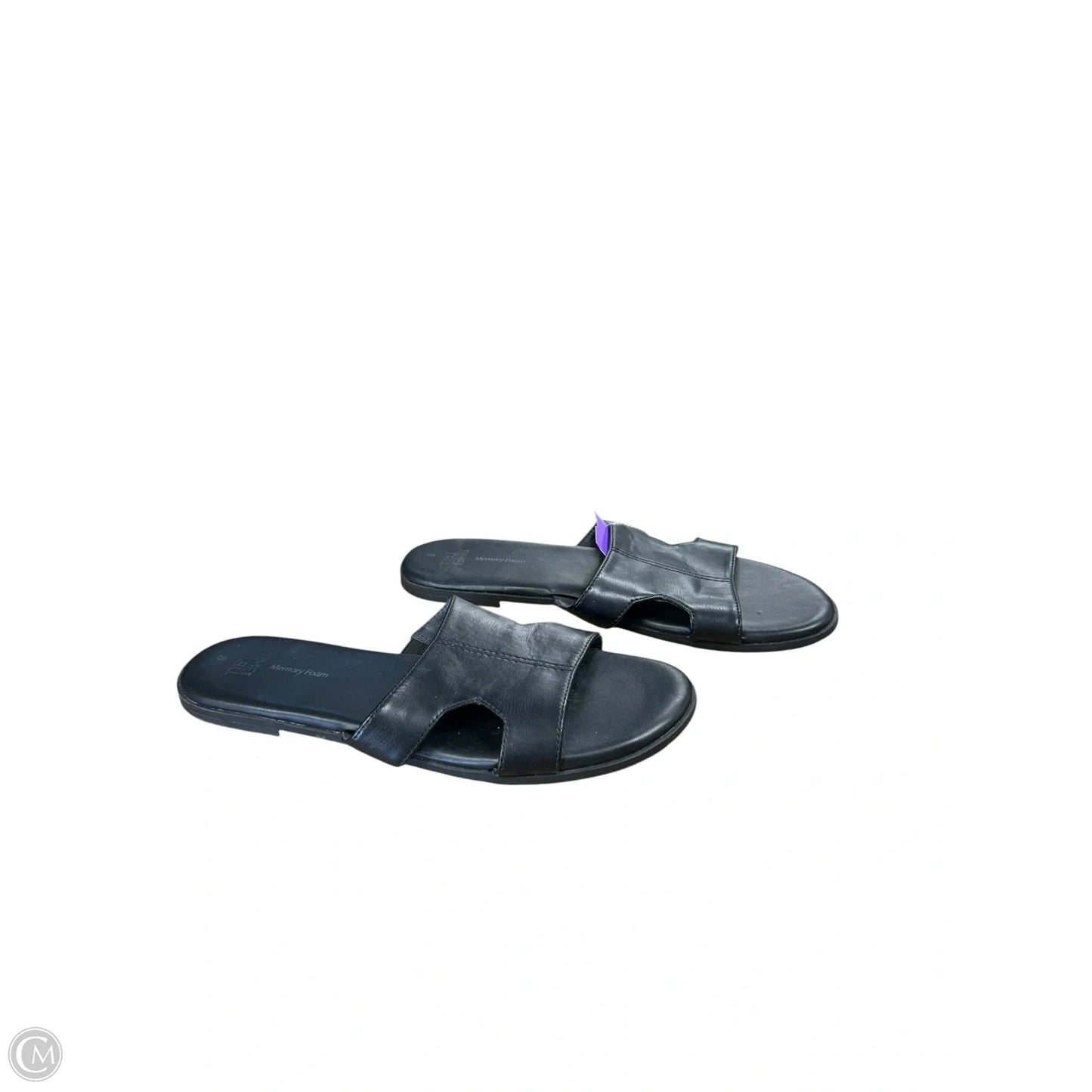 Sandals Flats By Time And Tru In Black, Size: 8