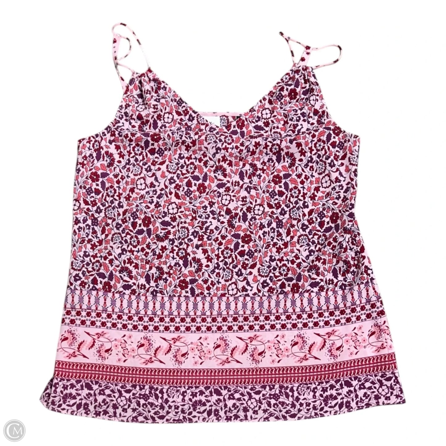 Top Sleeveless By Cabi In Pink & Purple, Size: M