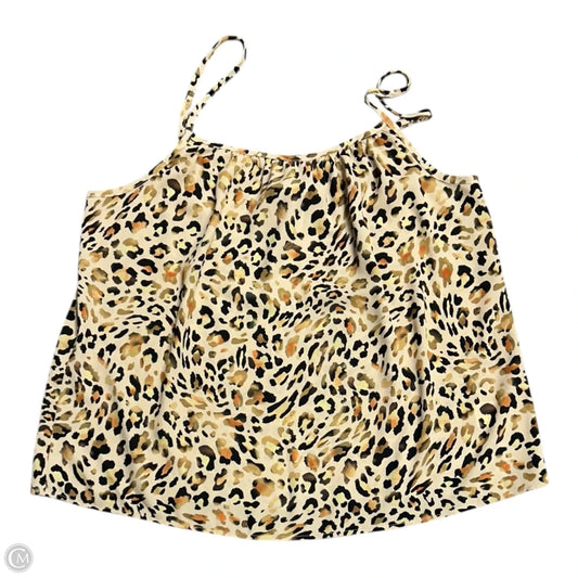 Top Sleeveless By Cabi In Animal Print, Size: L