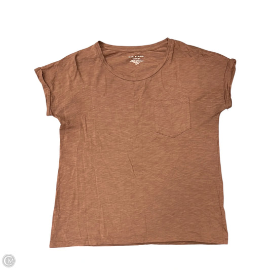 Top Short Sleeve By Max Studio In Brown, Size: Xs