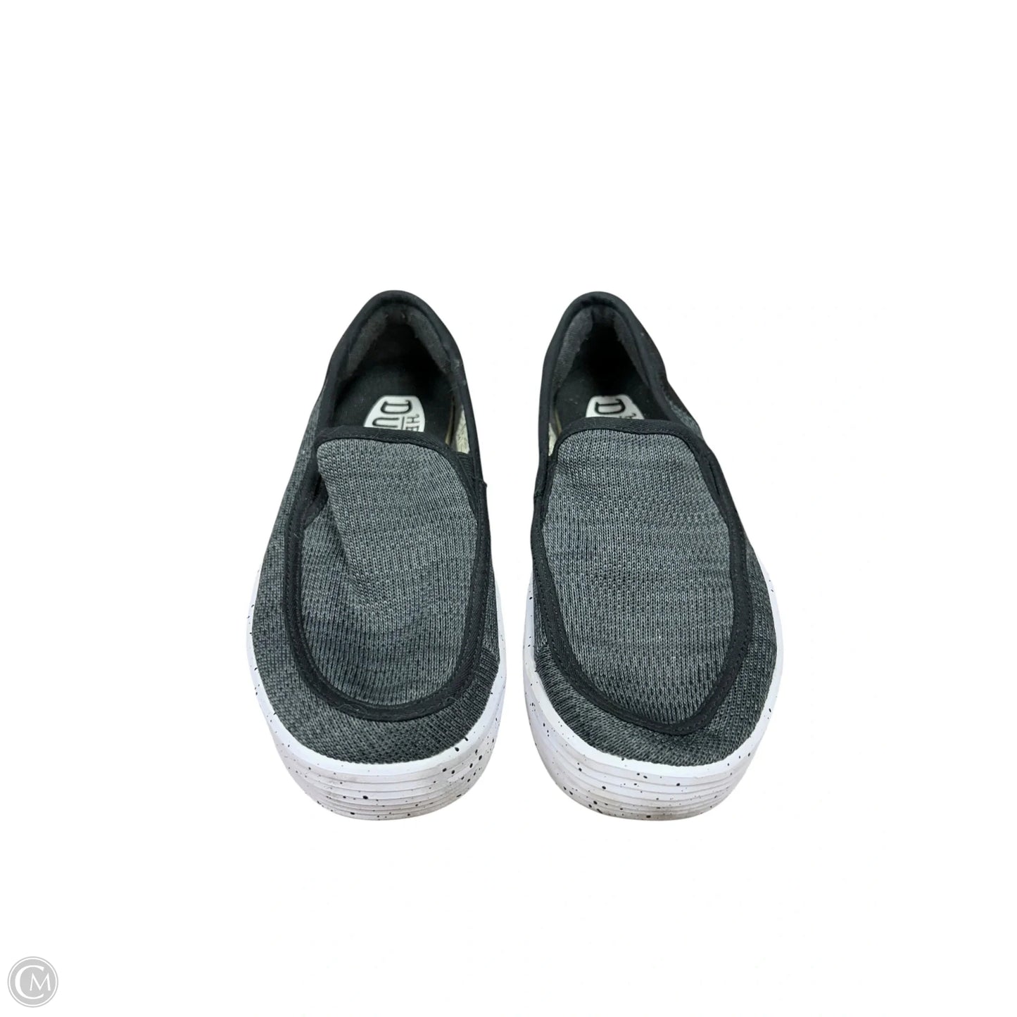Shoes Flats By Hey Dude In Black & Grey, Size: 8