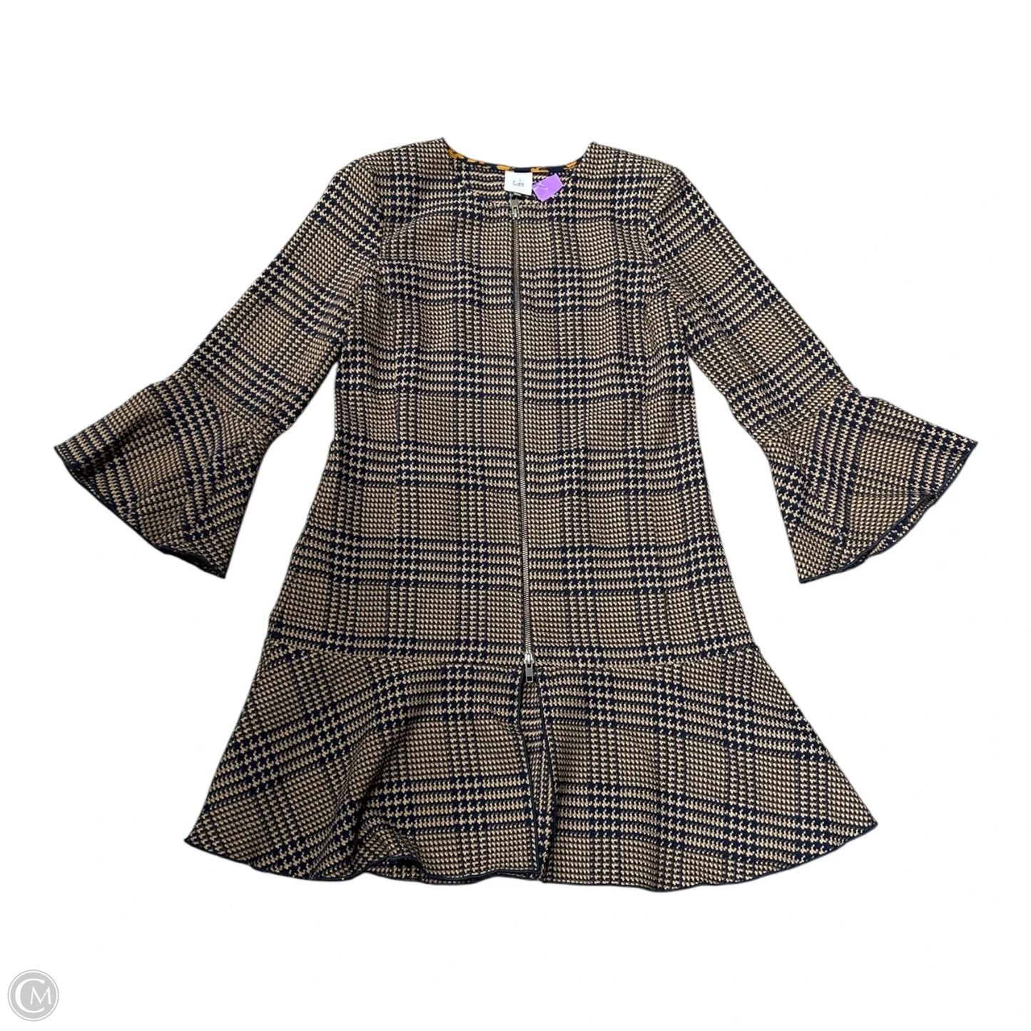 Dress Work By Cabi In Blue & Tan, Size: Xs