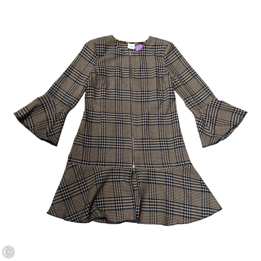 Dress Work By Cabi In Blue & Tan, Size: Xs