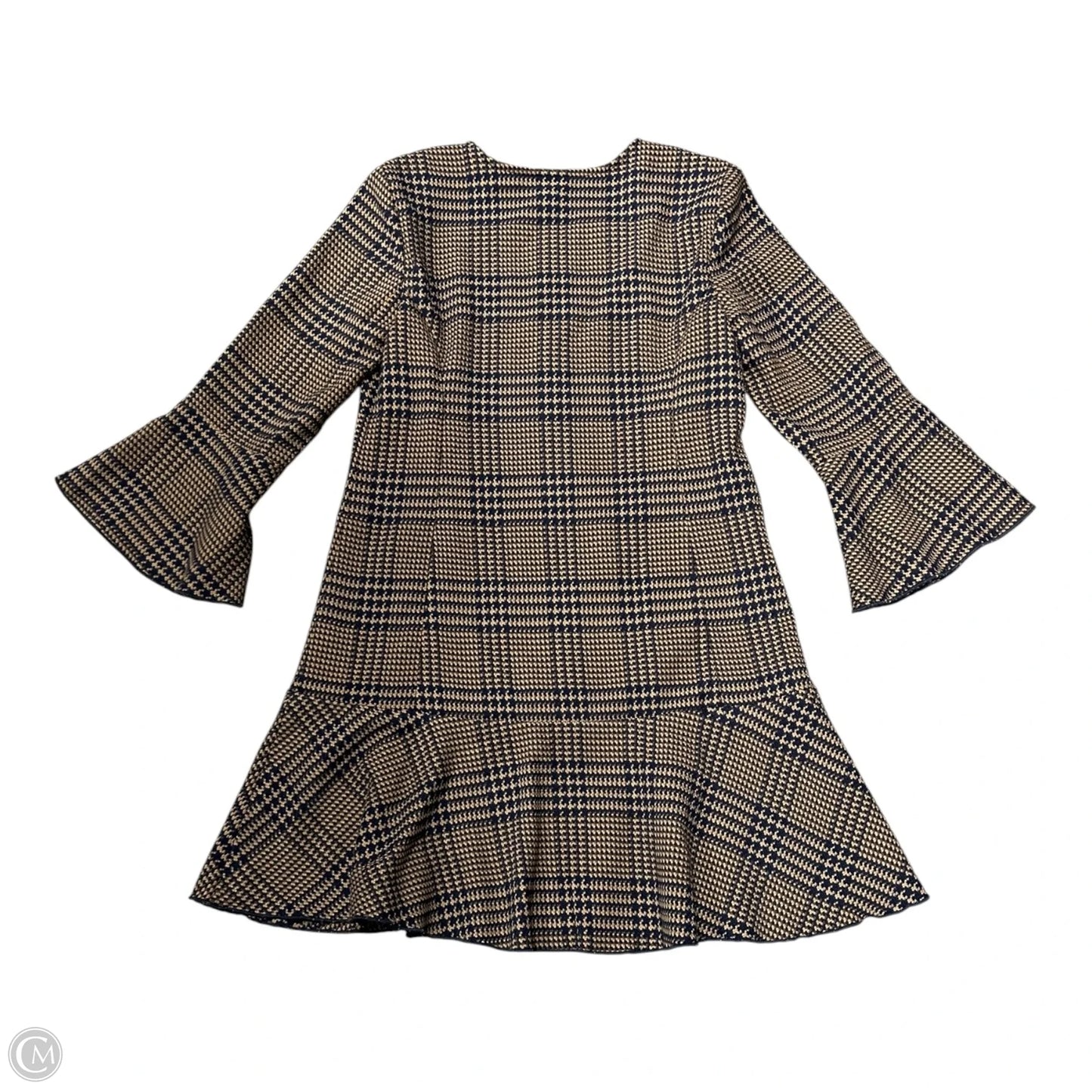Dress Work By Cabi In Blue & Tan, Size: Xs