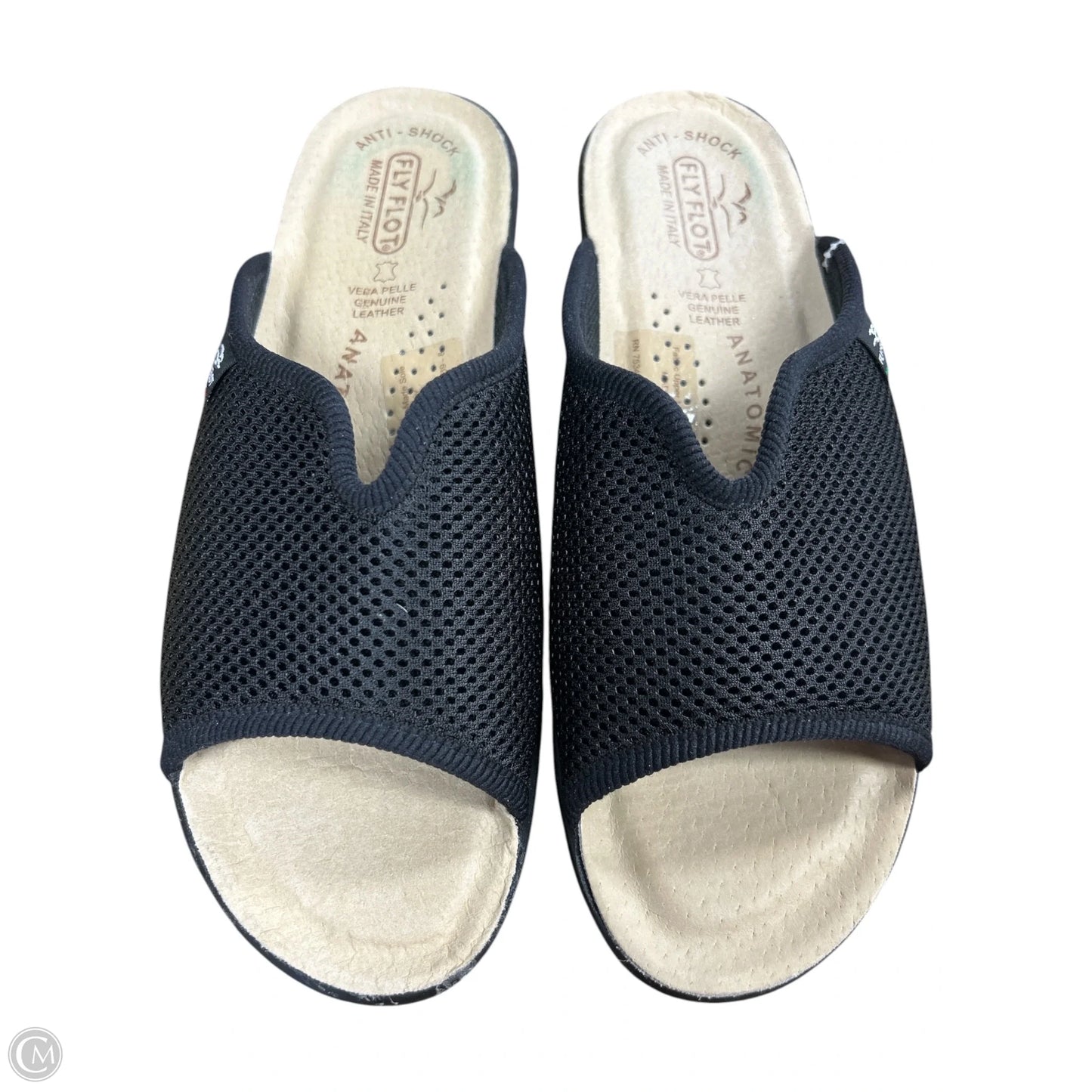 Sandals Flats By Clothes Mentor In Black, Size: 8