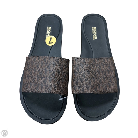 Sandals Flats By Michael By Michael Kors In Brown, Size: 7