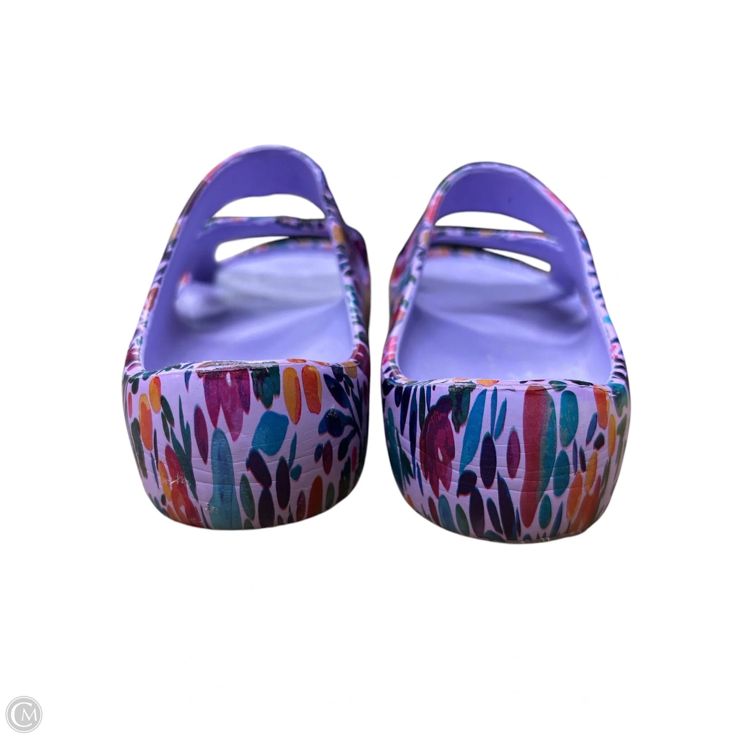 Sandals Flats By Cmf In Floral Print, Size: 7.5