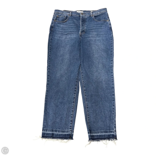 Jeans Straight By Laura Ashley In Blue Denim, Size: 14