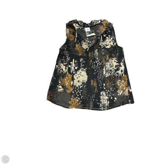 Top Sleeveless By Cabi In Black & Brown, Size: S
