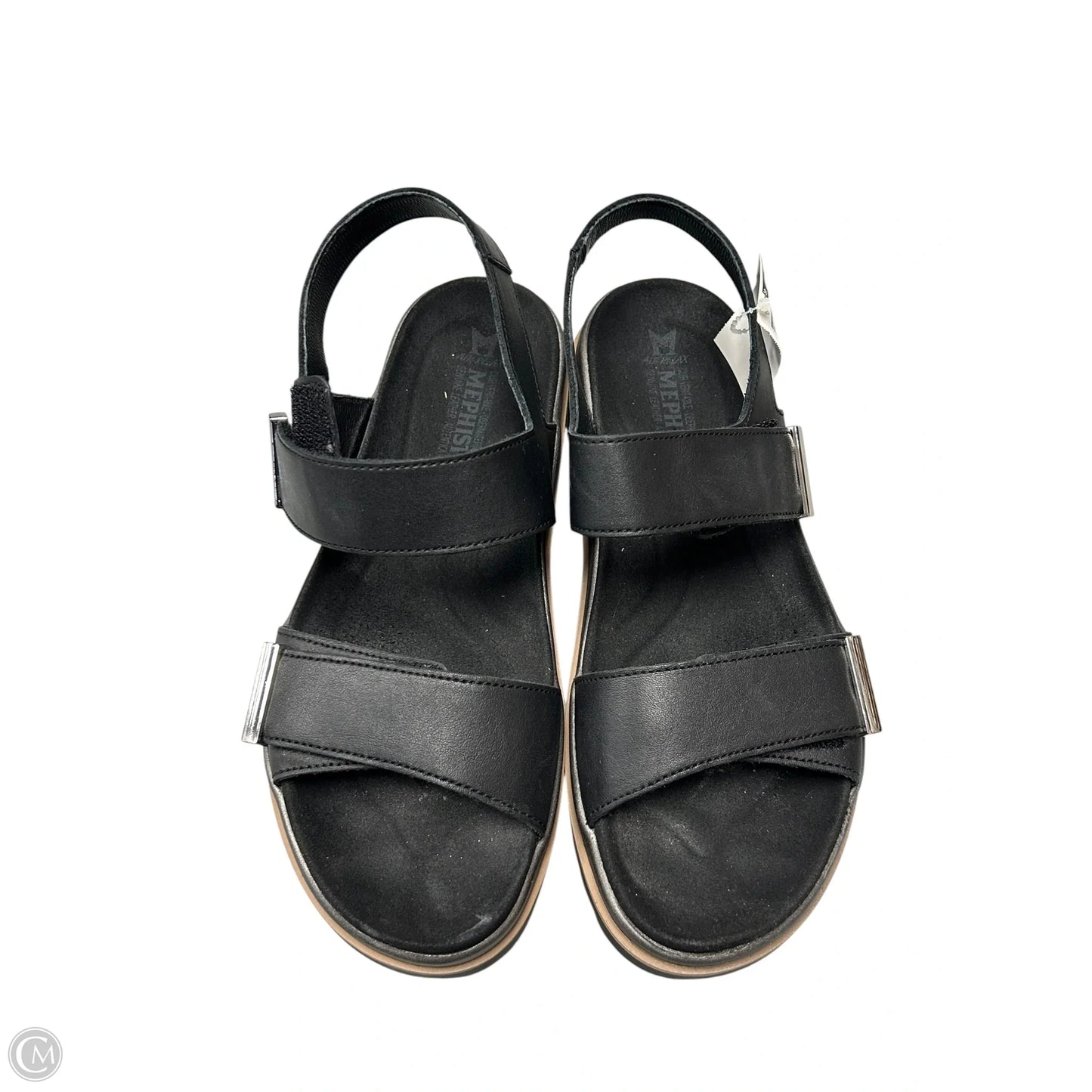 Sandals Heels Platform By Mephisto In Black, Size: 8.5
