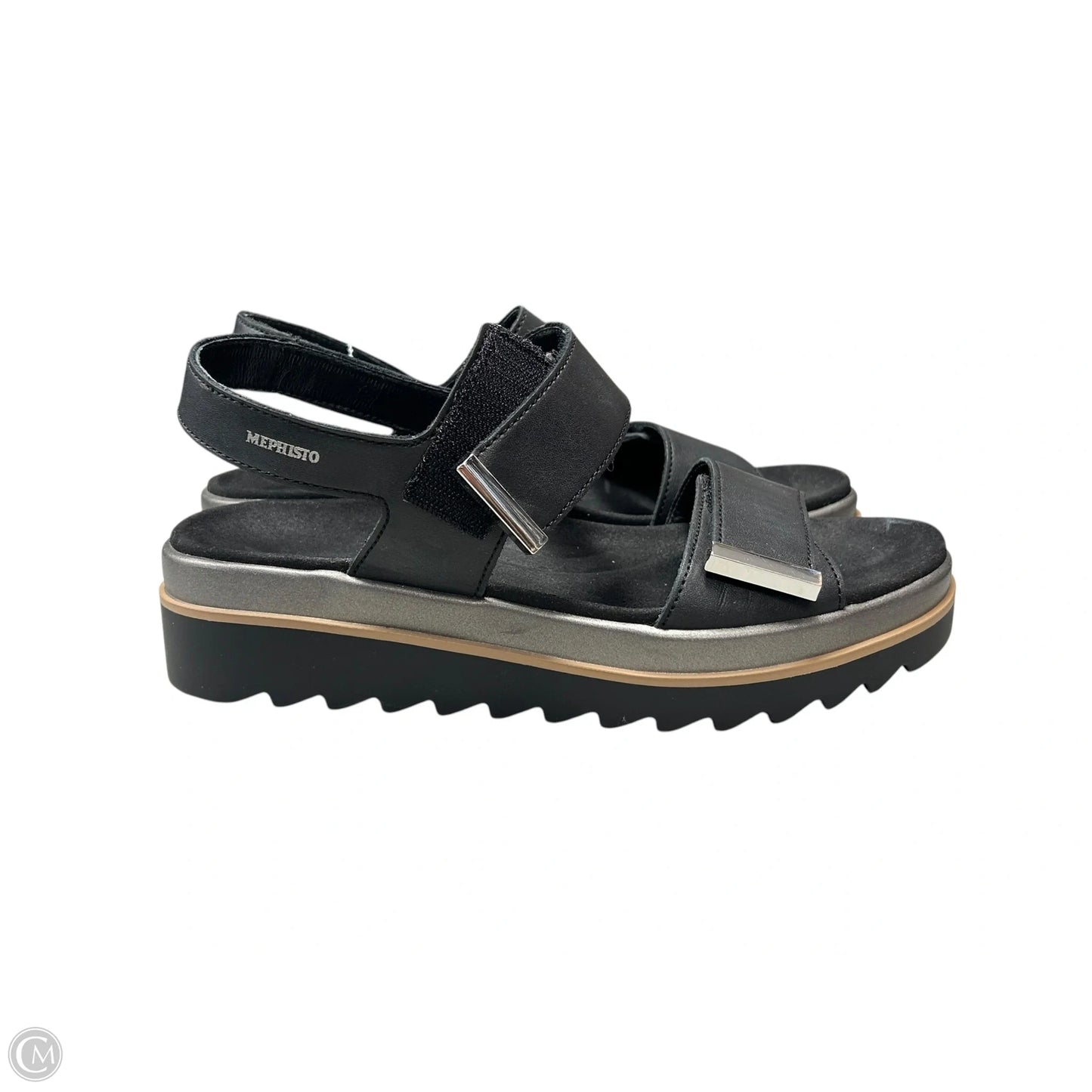Sandals Heels Platform By Mephisto In Black, Size: 8.5