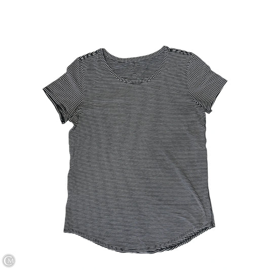 Top Short Sleeve By Lululemon In Striped Pattern, Size: M