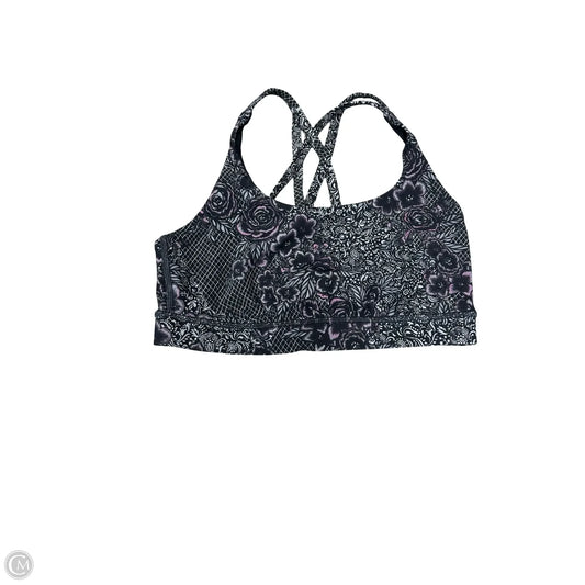 Athletic Bra By Lululemon In Floral Print, Size: 8