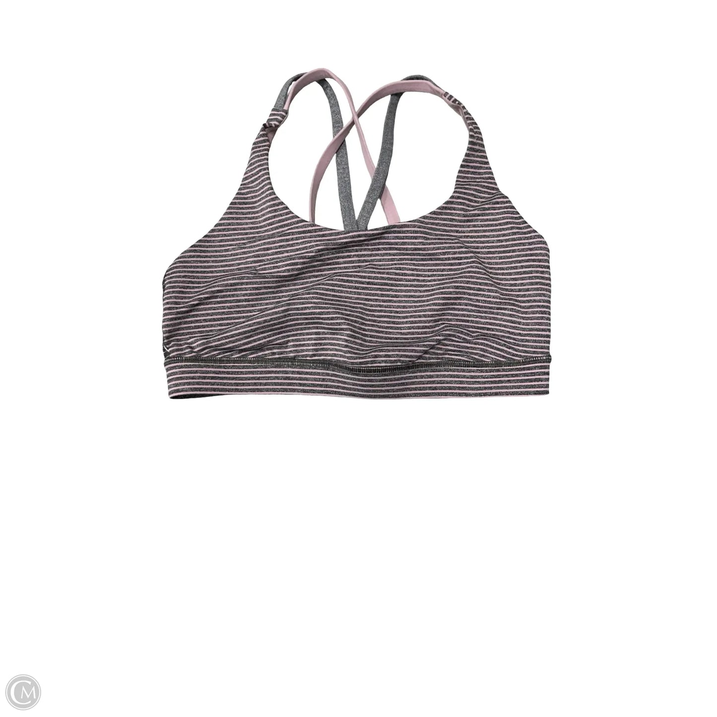 Athletic Bra By Lululemon In Striped Pattern, Size: 8