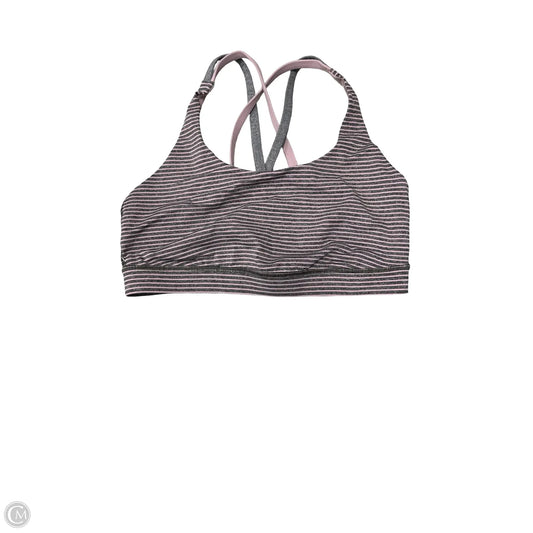 Athletic Bra By Lululemon In Striped Pattern, Size: 8