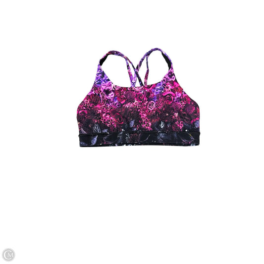 Athletic Bra By Lululemon In Floral Print, Size: 8