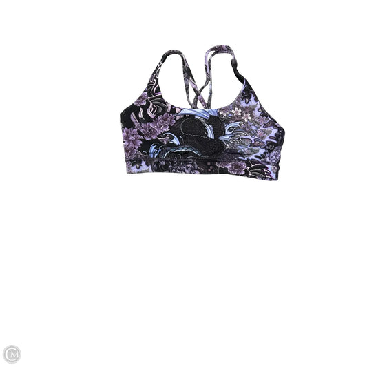 Athletic Bra By Lululemon In Floral Print, Size: 8