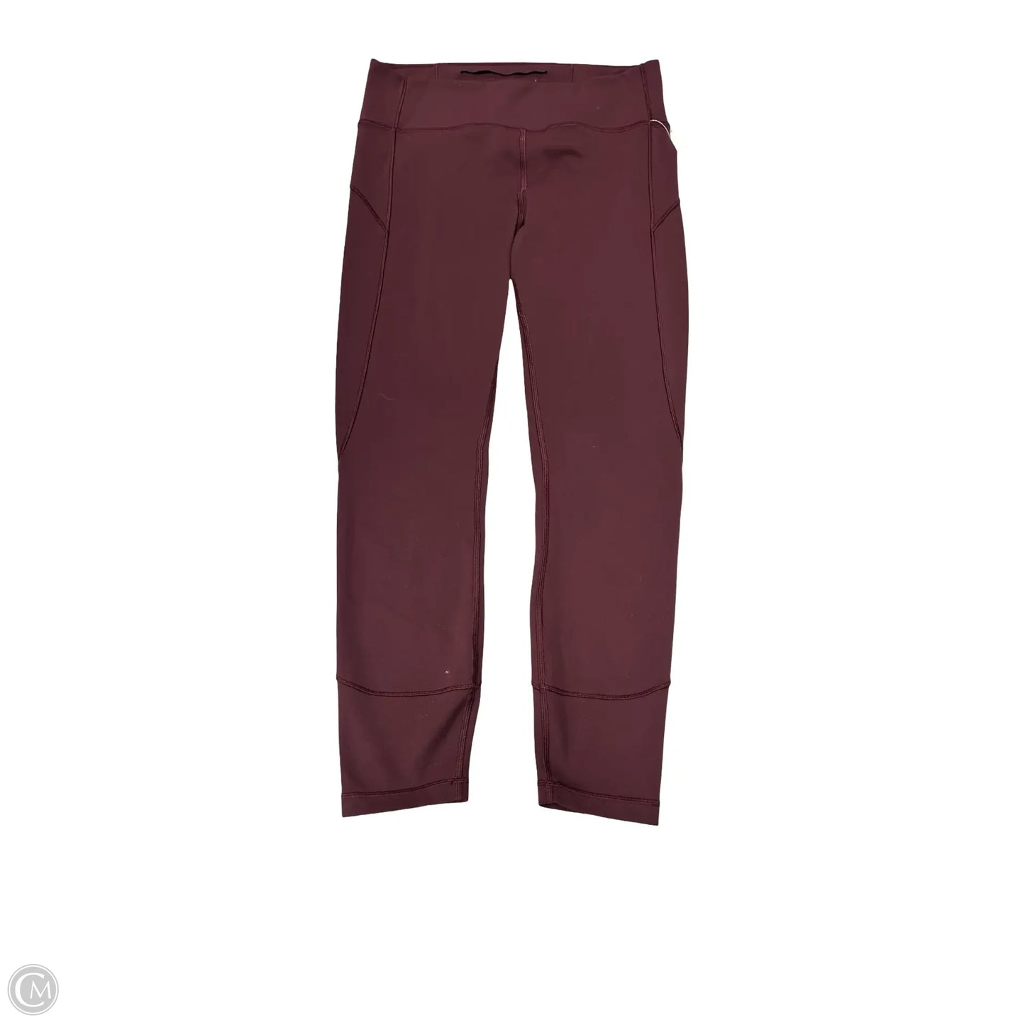 Athletic Leggings By Lululemon In Maroon, Size: 10