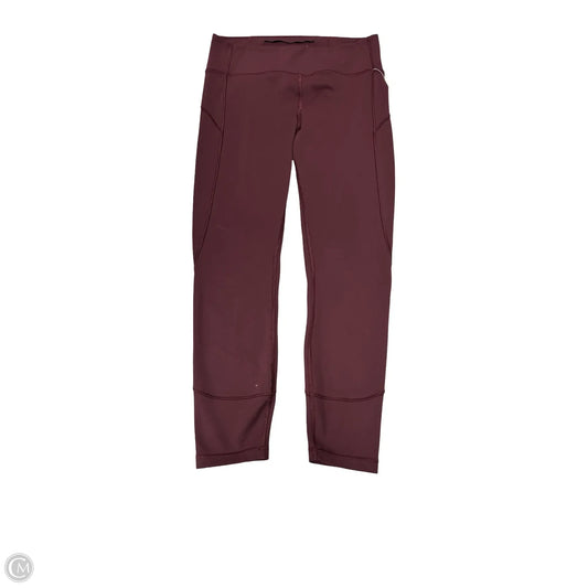 Athletic Leggings By Lululemon In Maroon, Size: 10